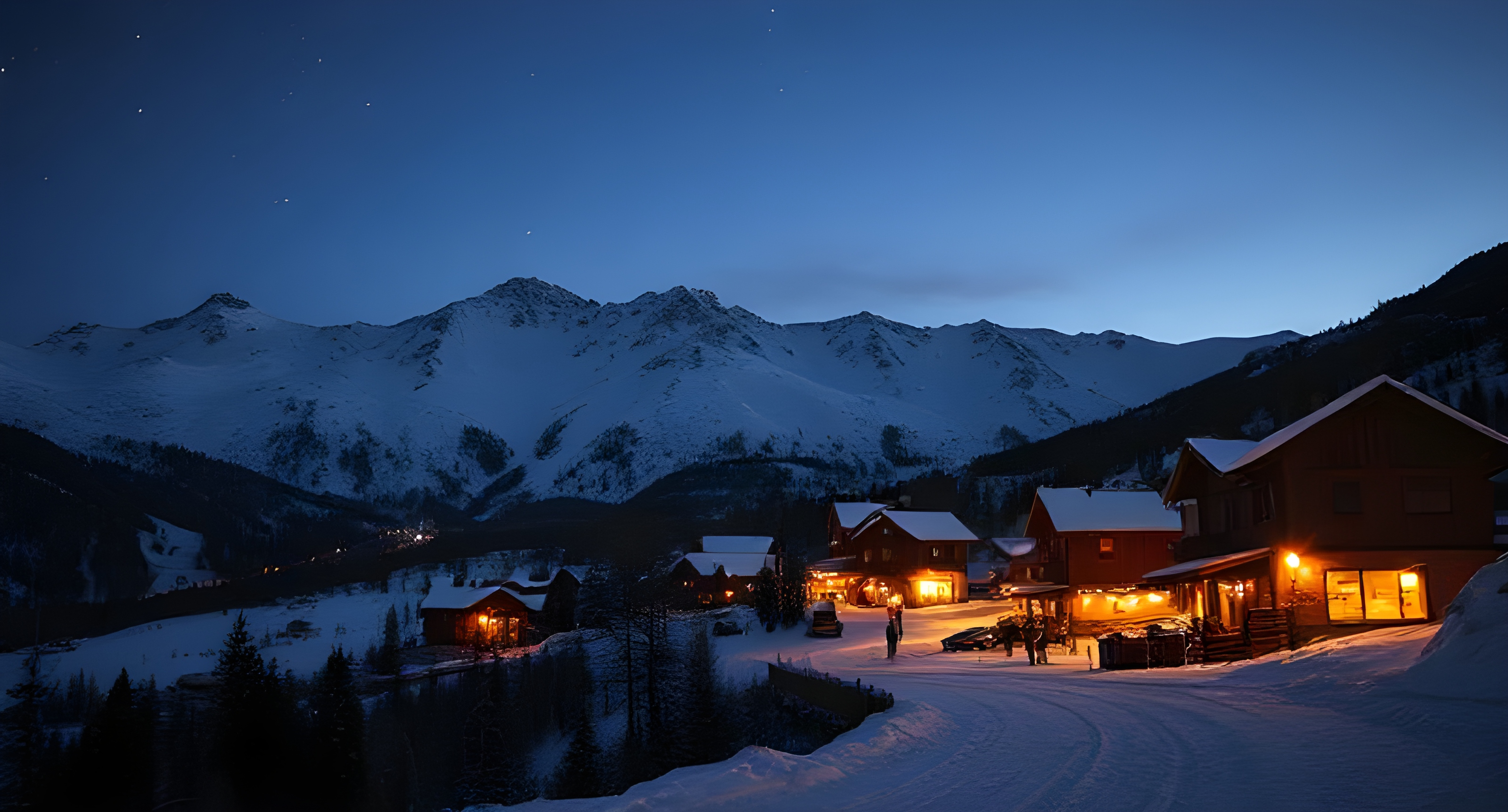 Winter mountain snowboarding near Bergen County
